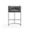 Manhattan Comfort Cosmopolitan Barstool in Grey and Black (Set of 2) 2-BS015-GY - alternate 5